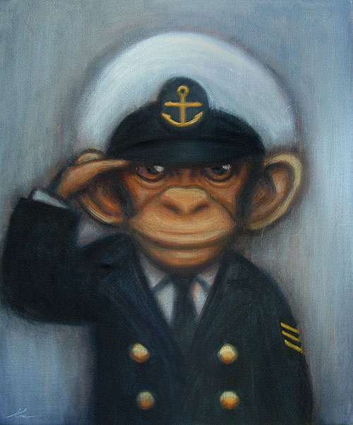Portrait of navy man